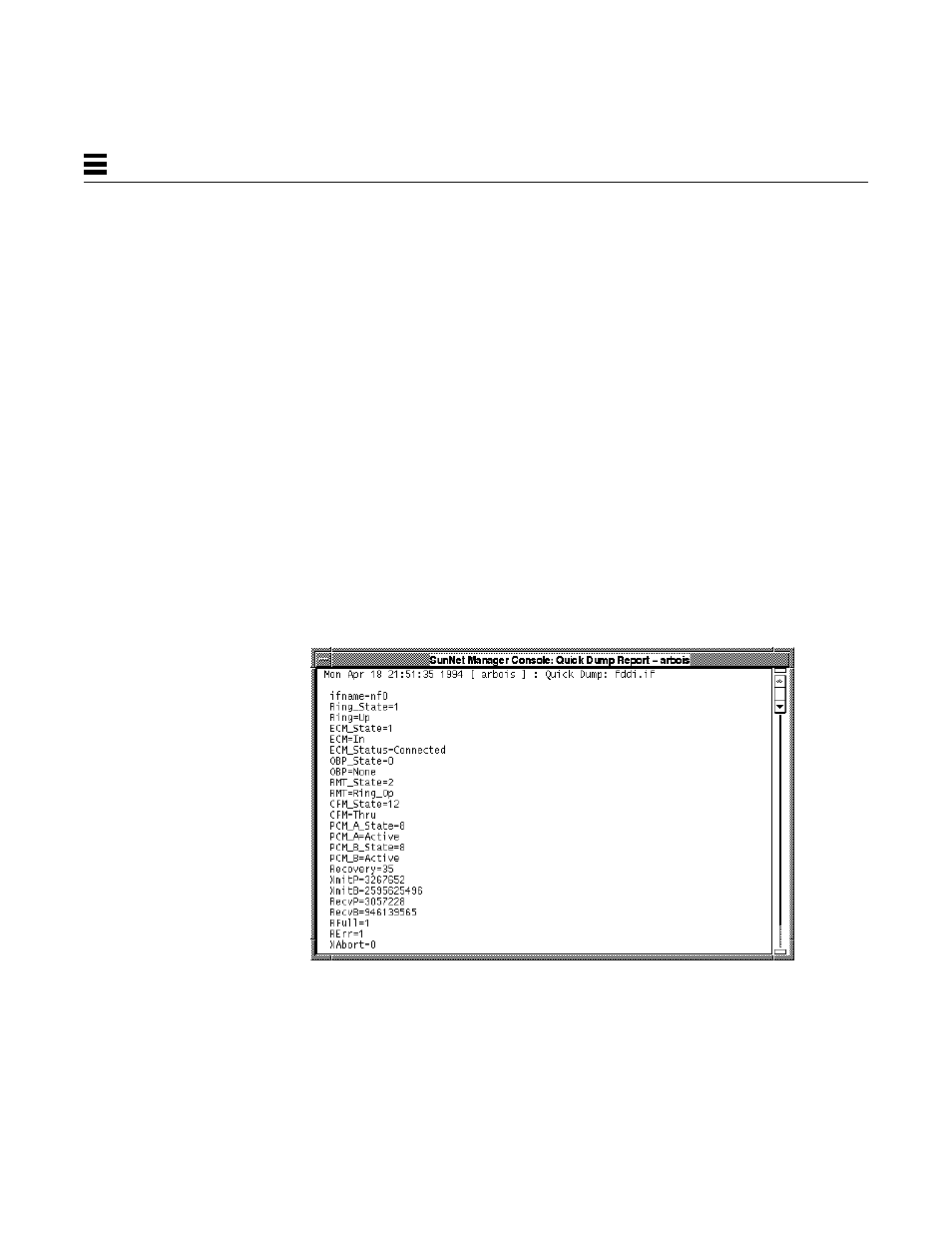 Using the sunfddi/p local agent (pf_fddi), To gather local station statistics, Using the sunfddi/p local agent | Sun Microsystems 1.0 User Manual | Page 136 / 182