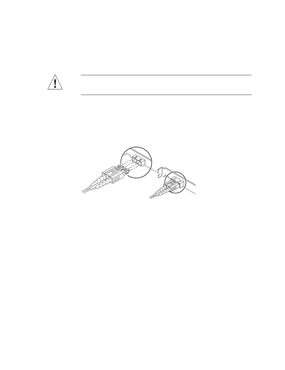 Detach the wrist strap and close the system unit, Connect the cables, Figure21 connecting the fiber optic cable | Sun Microsystems X1150A User Manual | Page 37 / 106