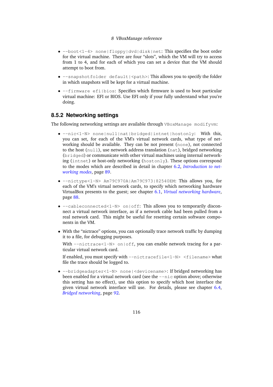 2 networking settings, Networking settings | Sun Microsystems VIRTUALBOX VERSION 3.1.0_BETA2 User Manual | Page 116 / 283