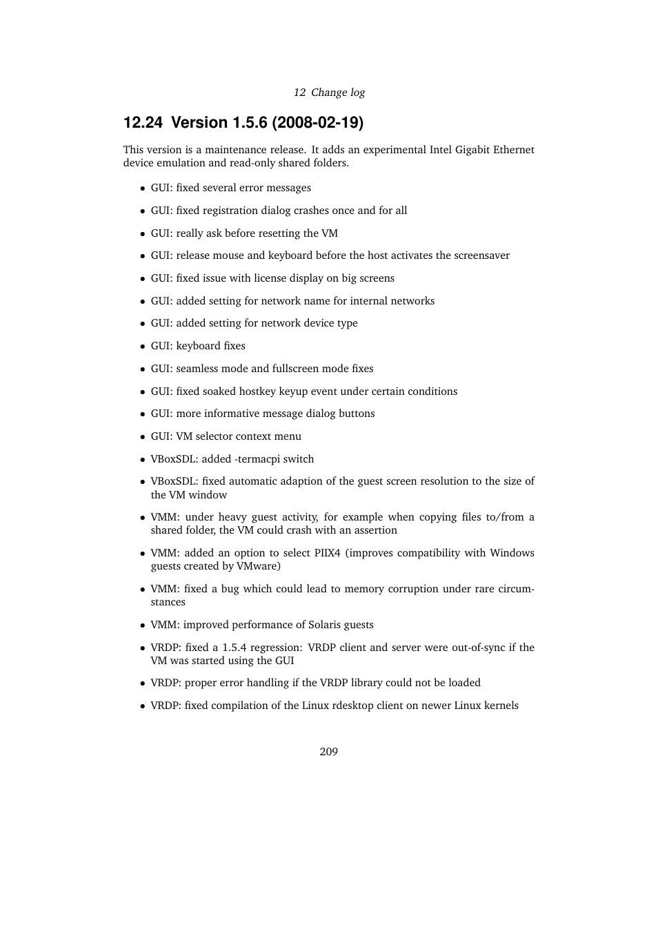 24 version 1.5.6 (2008-02-19), 24version 1.5.6 (2008-02-19) | Sun Microsystems VIRTUALBOX VERSION 3.1.0_BETA2 User Manual | Page 209 / 283