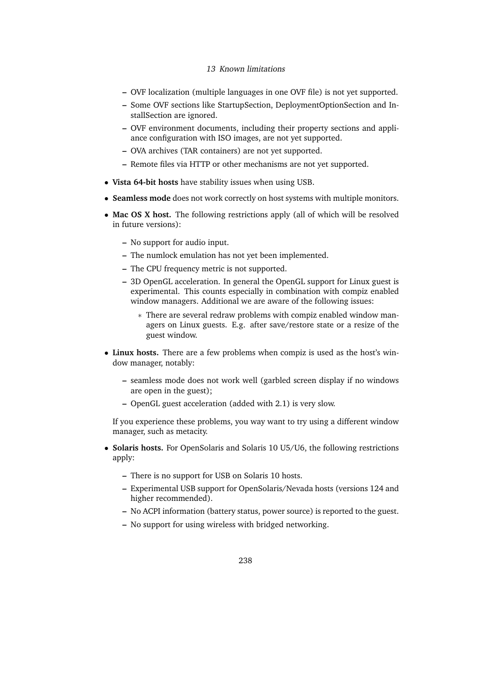 Sun Microsystems VIRTUALBOX VERSION 3.1.0_BETA2 User Manual | Page 238 / 283