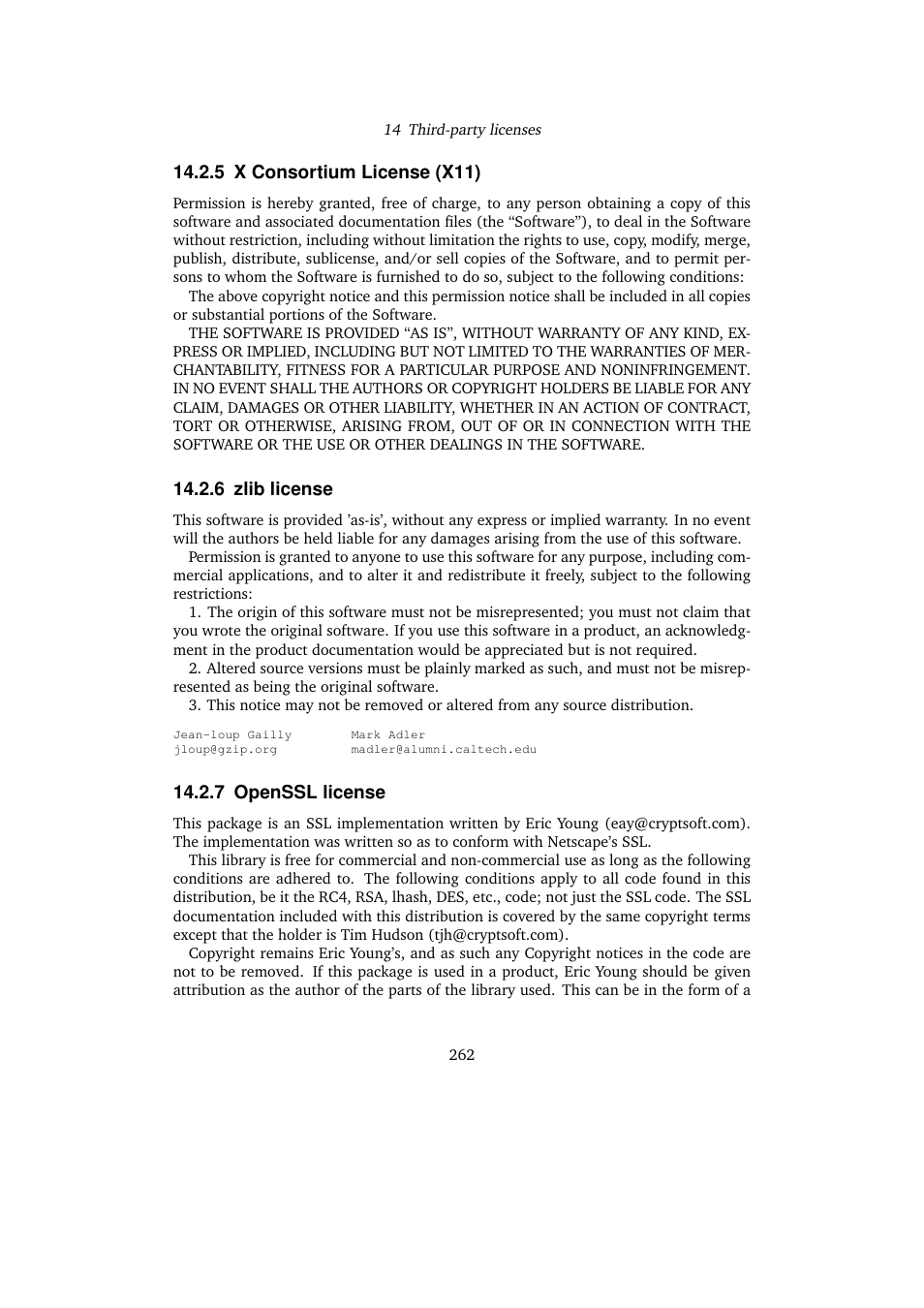 5 x consortium license (x11), 6 zlib license, 7 openssl license | X consortium license (x11), Consortium license (x11), Zlib license, Openssl license | Sun Microsystems VIRTUALBOX VERSION 3.1.0_BETA2 User Manual | Page 262 / 283