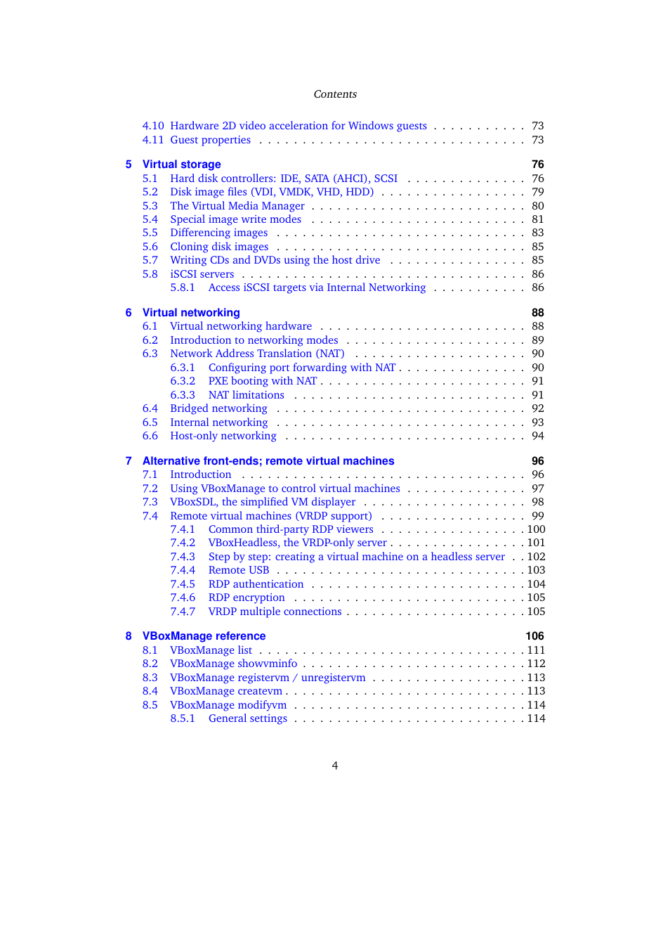 Sun Microsystems VIRTUALBOX VERSION 3.1.0_BETA2 User Manual | Page 4 / 283