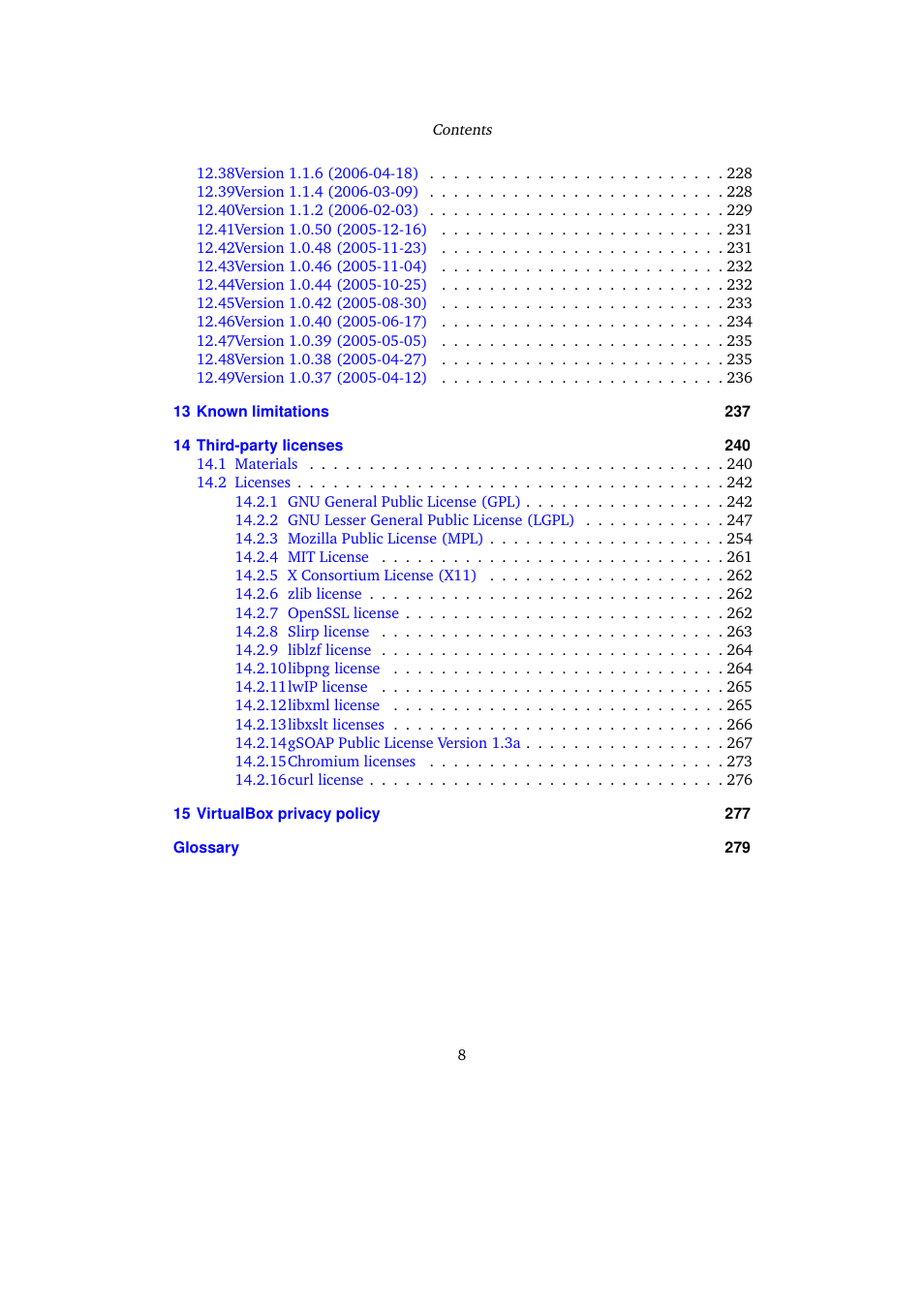 Sun Microsystems VIRTUALBOX VERSION 3.1.0_BETA2 User Manual | Page 8 / 283