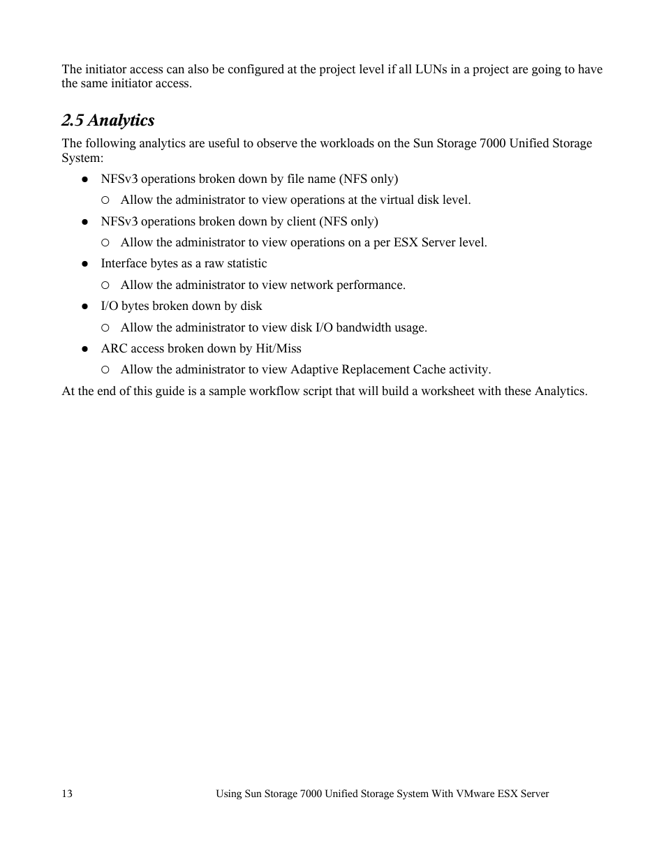 5 analytics | Sun Microsystems 7000 User Manual | Page 13 / 24