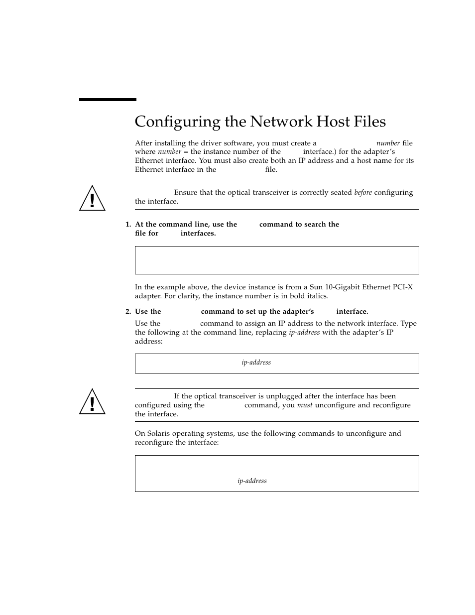 Configuring the network host files | Sun Microsystems Ethernet PCI-X Adapter User Manual | Page 31 / 78