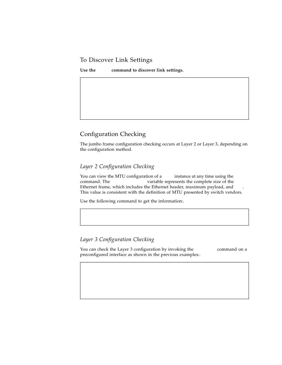 To discover link settings, Configuration checking, Layer 2 configuration checking | Layer 3 configuration checking | Sun Microsystems Ethernet PCI-X Adapter User Manual | Page 51 / 78