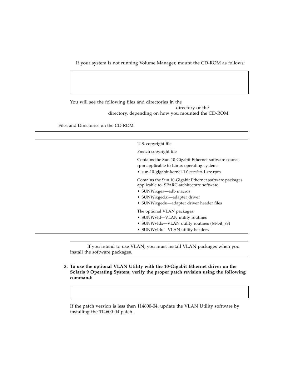 Table c-1 | Sun Microsystems Ethernet PCI-X Adapter User Manual | Page 66 / 78