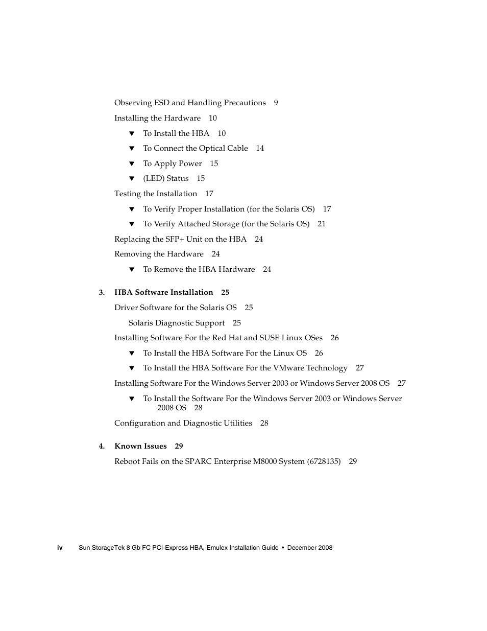 Sun Microsystems SG-XPCIE1FC-EM8-Z User Manual | Page 4 / 56