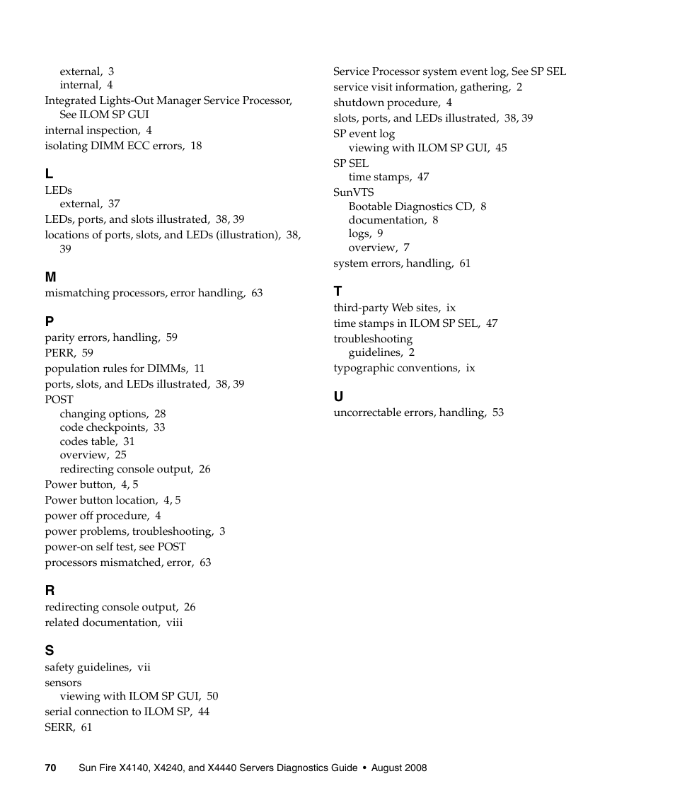 Sun Microsystems Sun Fire X4240 User Manual | Page 80 / 80