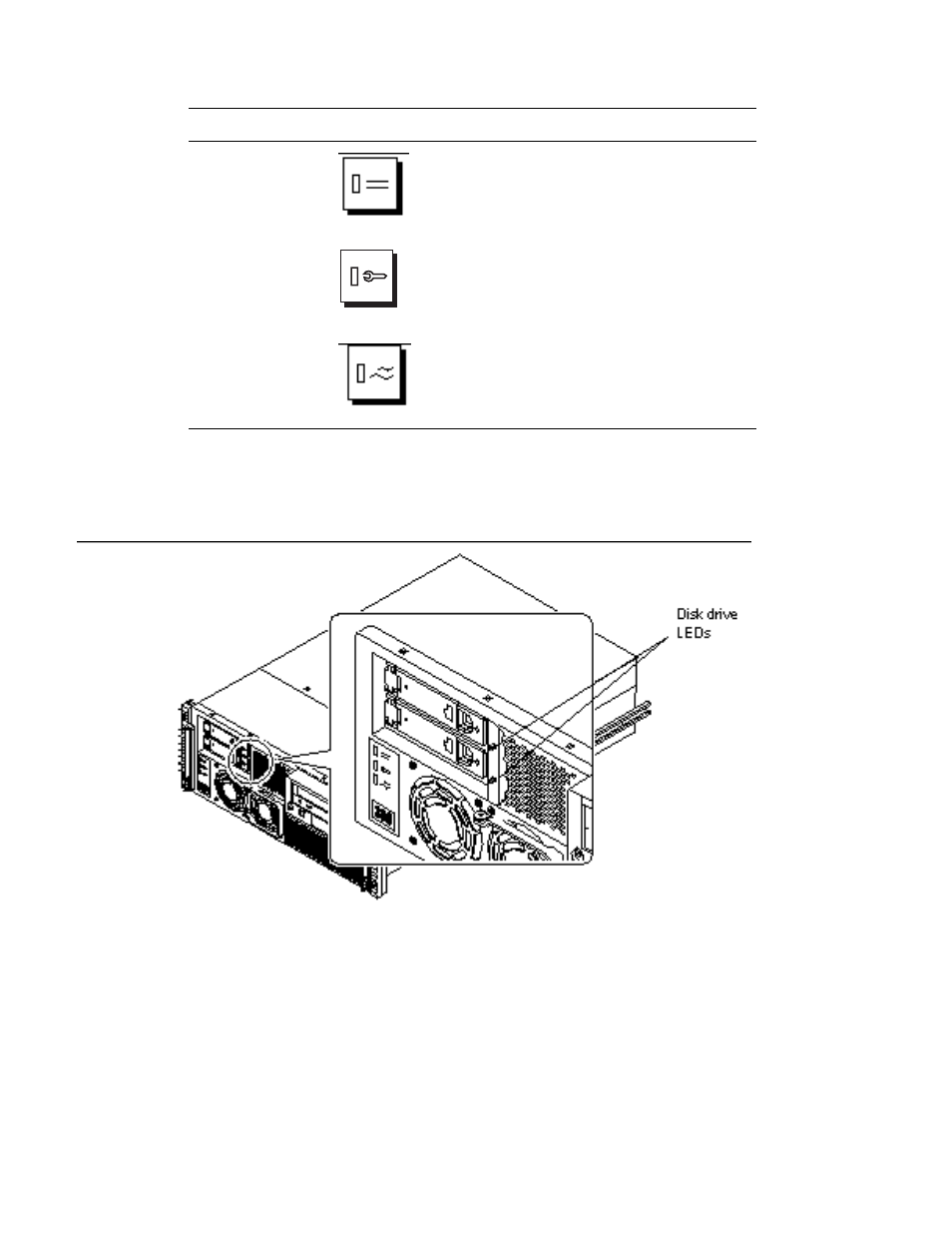 4 disk drive leds | Sun Microsystems 220R User Manual | Page 215 / 302