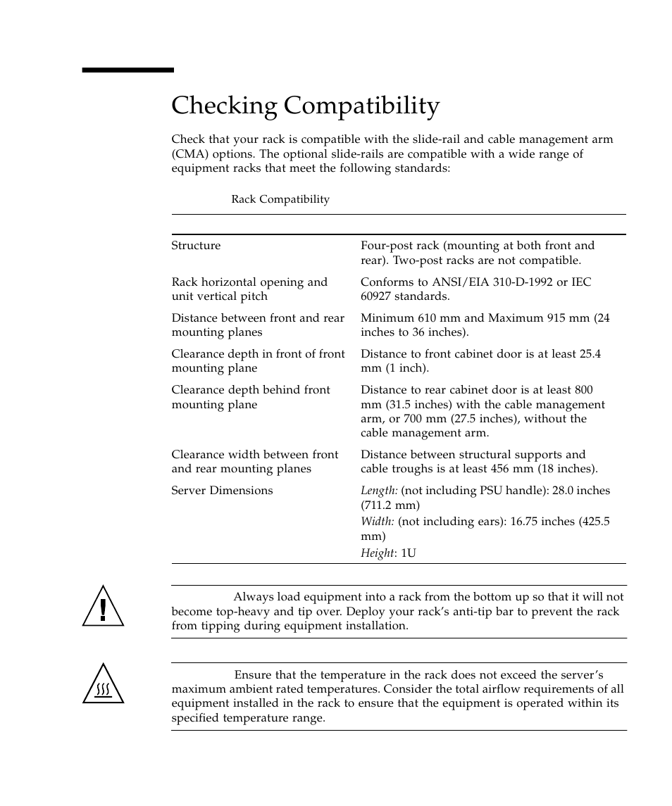 Checking compatibility | Sun Microsystems Sun Fire X4150 Server User Manual | Page 21 / 80
