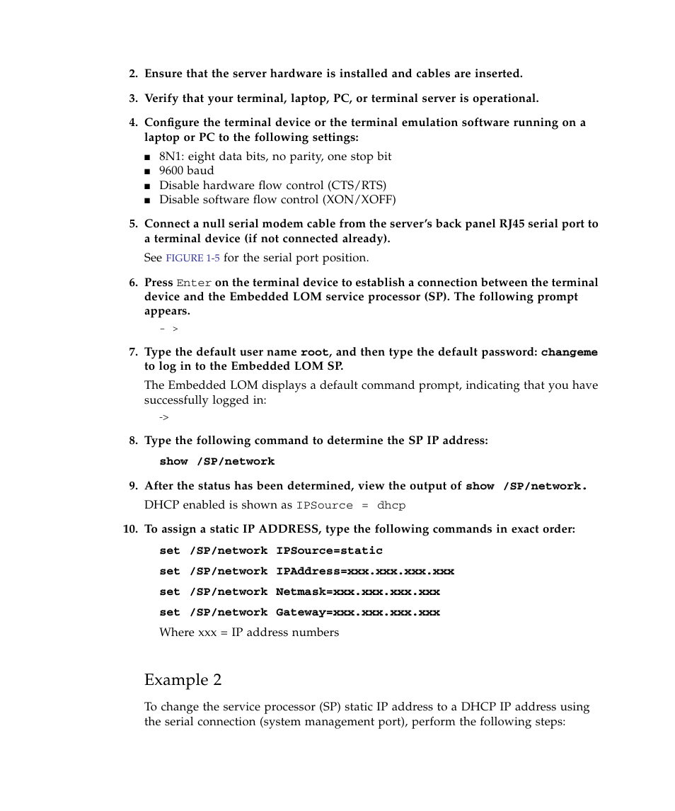 Example 2 | Sun Microsystems Sun Fire X4150 Server User Manual | Page 47 / 80