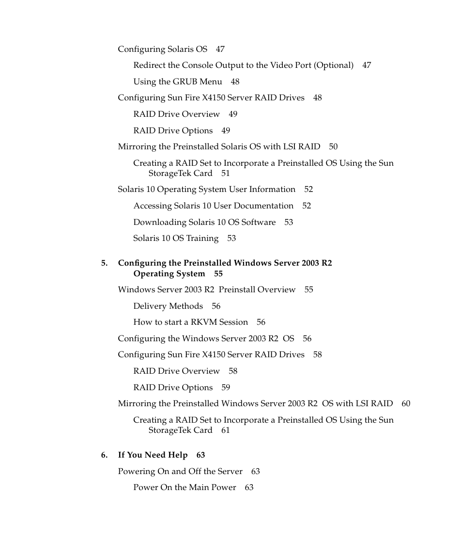 Sun Microsystems Sun Fire X4150 Server User Manual | Page 5 / 80