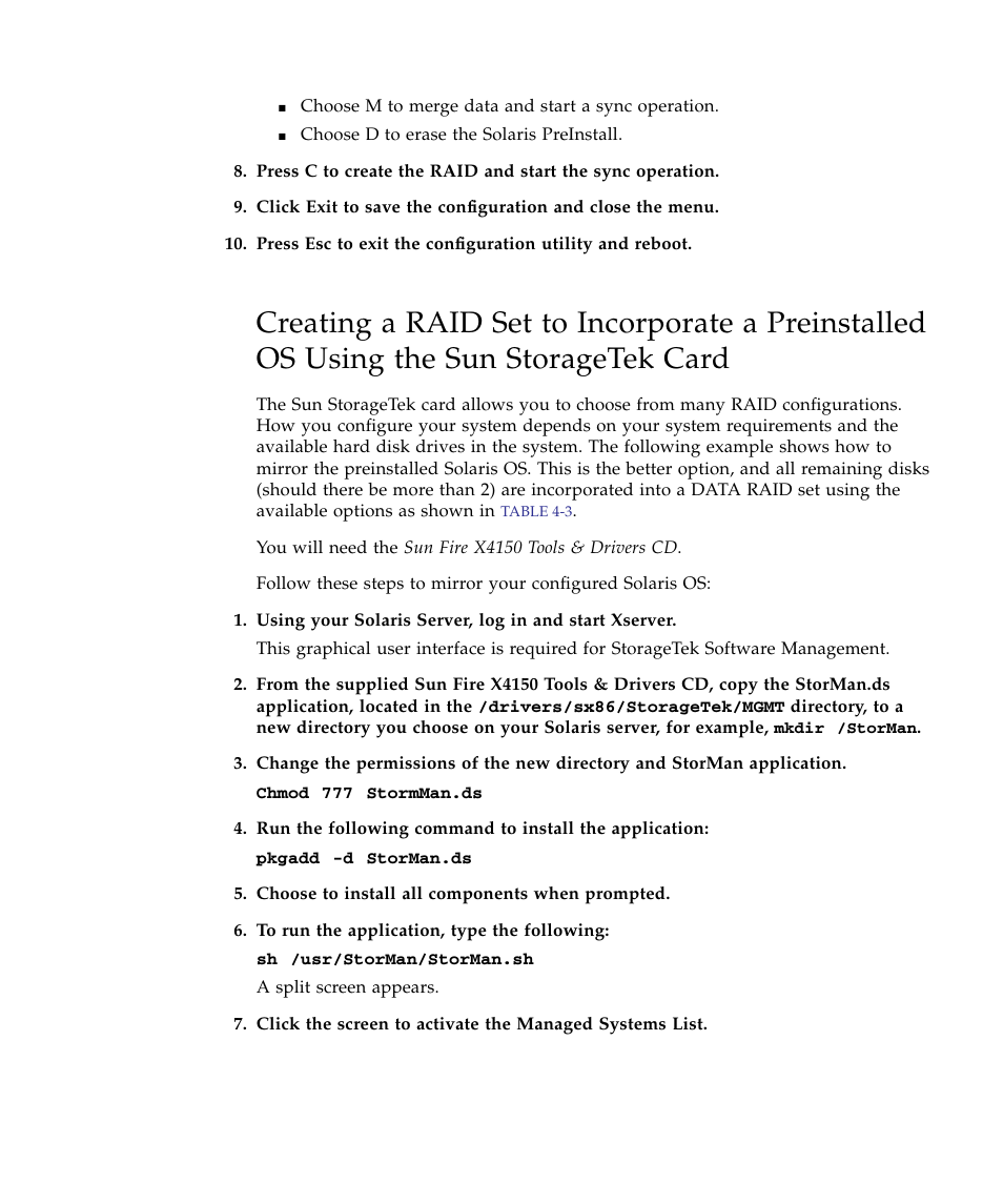 Storagetek card | Sun Microsystems Sun Fire X4150 Server User Manual | Page 61 / 80