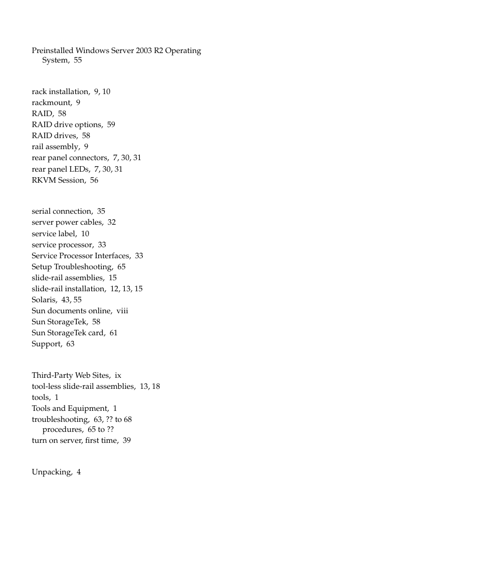 Sun Microsystems Sun Fire X4150 Server User Manual | Page 80 / 80