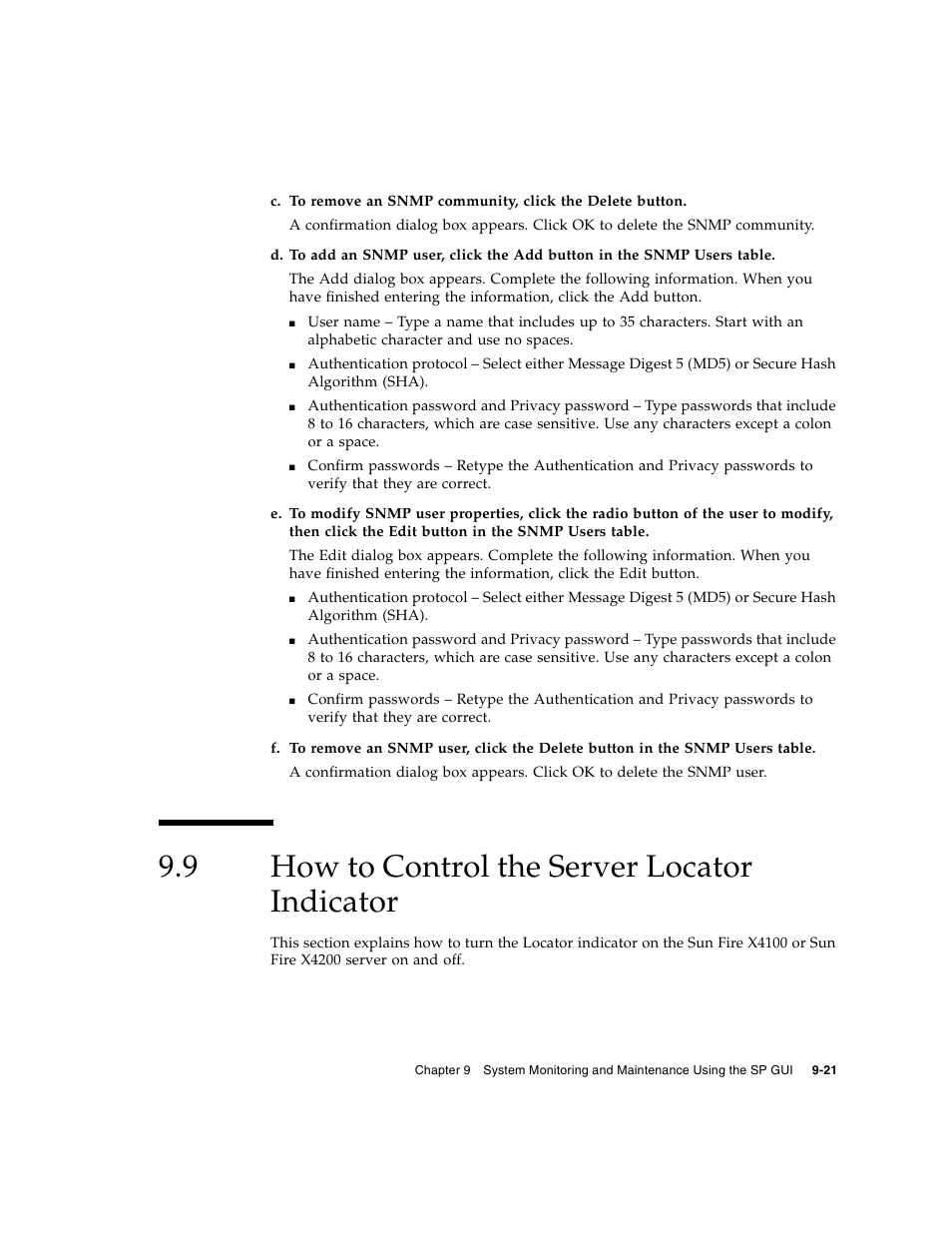 9 how to control the server locator indicator, How to control the server locator indicator | Sun Microsystems Sun Fire X4200 User Manual | Page 127 / 196
