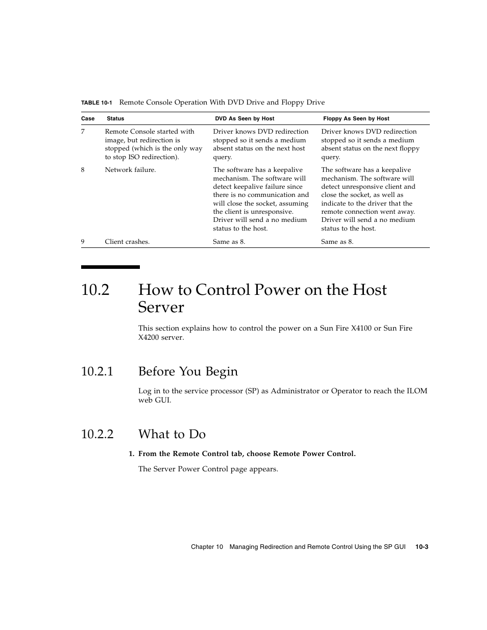 2 how to control power on the host server, 1 before you begin, 2 what to do | How to control power on the host server, Before you begin, What to do | Sun Microsystems Sun Fire X4200 User Manual | Page 131 / 196