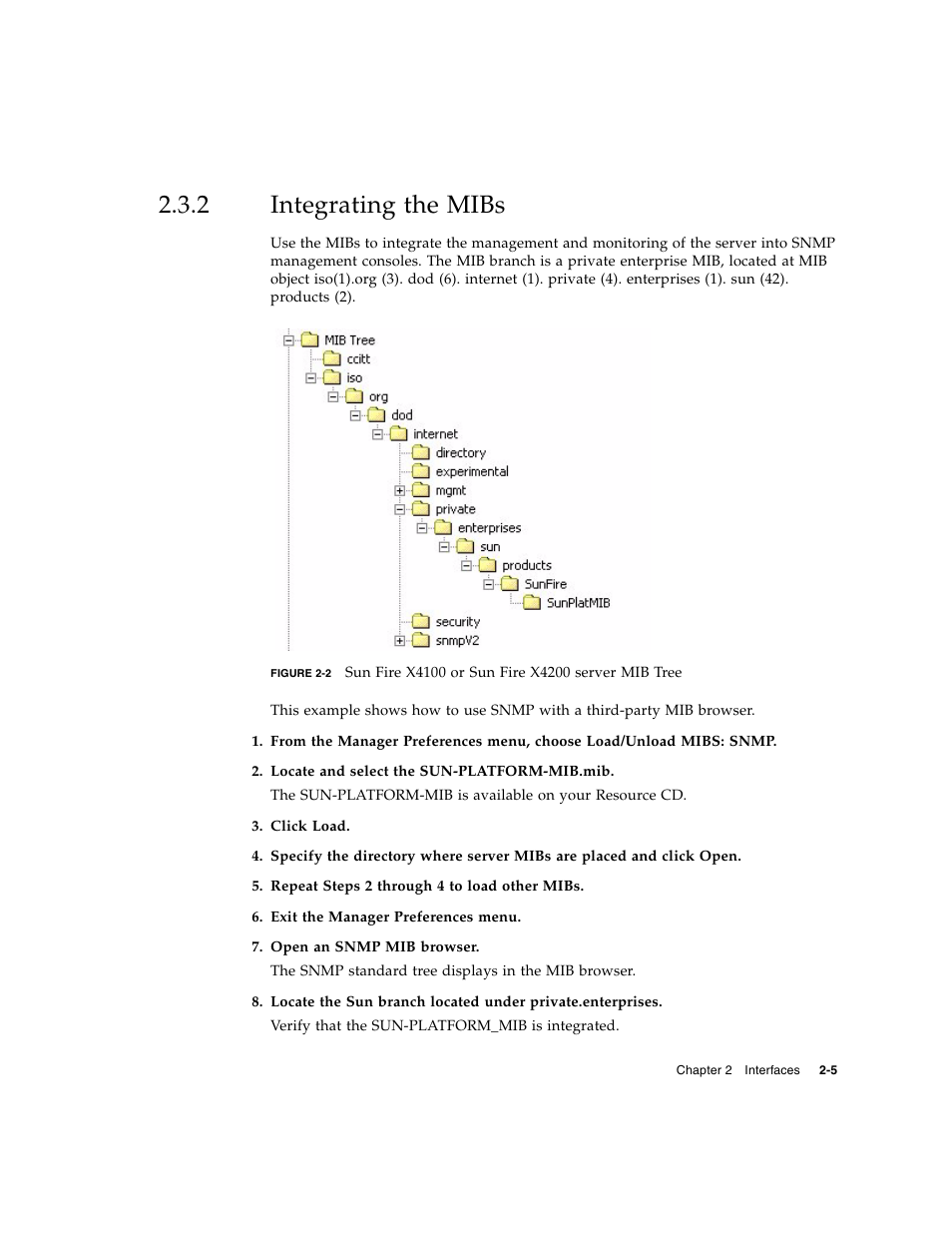 2 integrating the mibs, Integrating the mibs | Sun Microsystems Sun Fire X4200 User Manual | Page 25 / 196