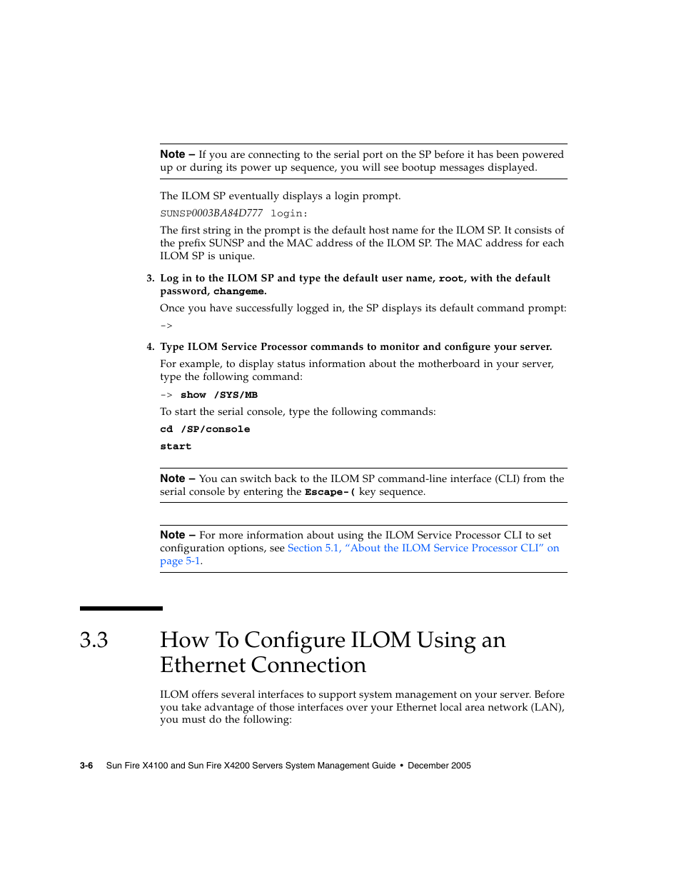 How to configure ilom using an ethernet connection | Sun Microsystems Sun Fire X4200 User Manual | Page 46 / 196