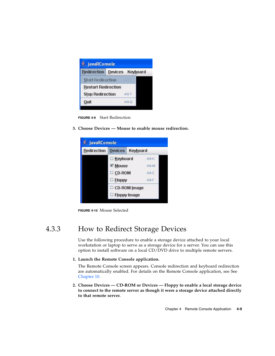3 how to redirect storage devices, How to redirect storage devices | Sun Microsystems Sun Fire X4200 User Manual | Page 65 / 196