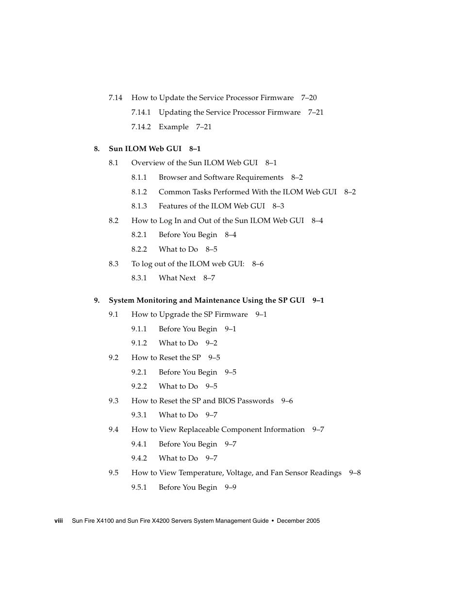 Sun Microsystems Sun Fire X4200 User Manual | Page 8 / 196