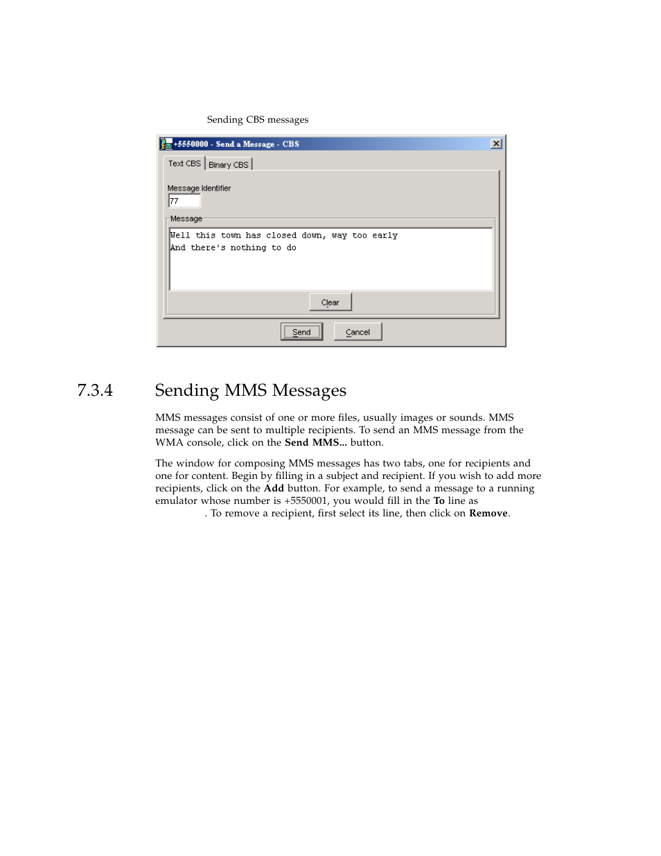 4 sending mms messages, Sending mms messages | Sun Microsystems J2ME User Manual | Page 74 / 134