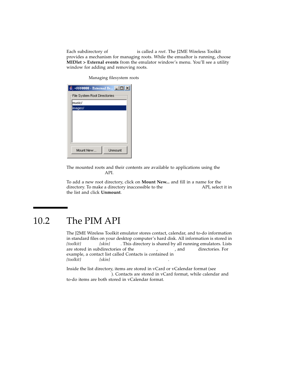 2 the pim api, The pim api | Sun Microsystems J2ME User Manual | Page 84 / 134