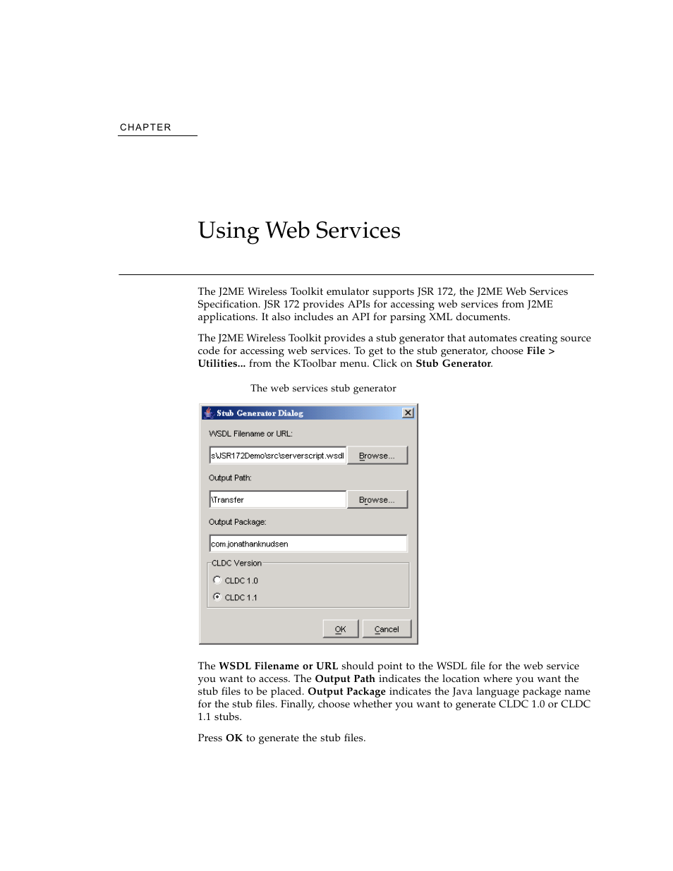 Using web services, Chapter 12 | Sun Microsystems J2ME User Manual | Page 89 / 134