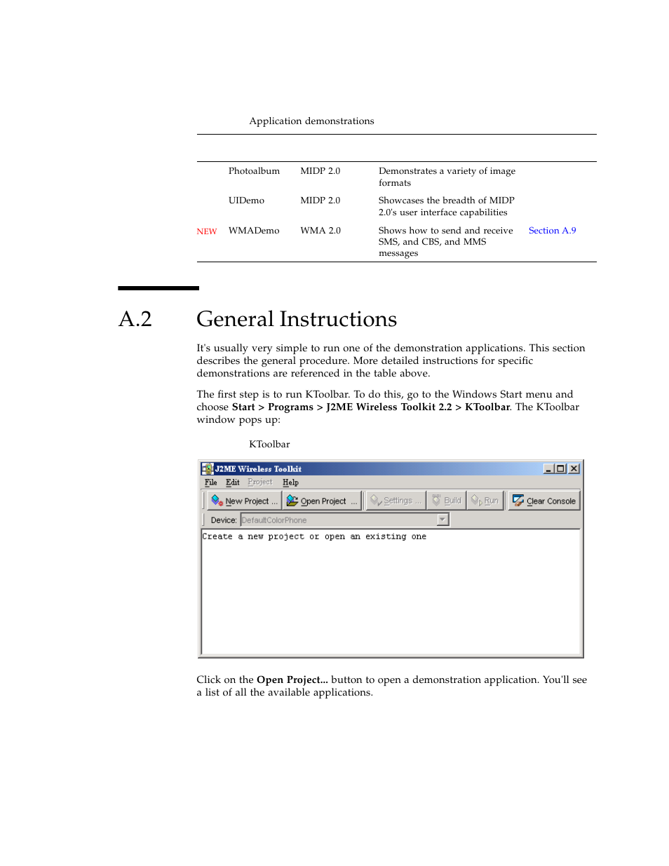 A.2 general instructions, General instructions | Sun Microsystems J2ME User Manual | Page 93 / 134