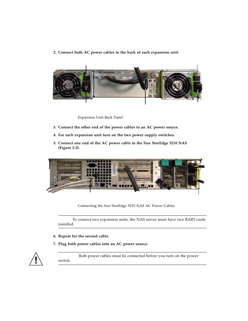 Figure 2-1, Figure 2-2 | Sun Microsystems Sun StorEdge 5210 NAS User Manual | Page 18 / 100