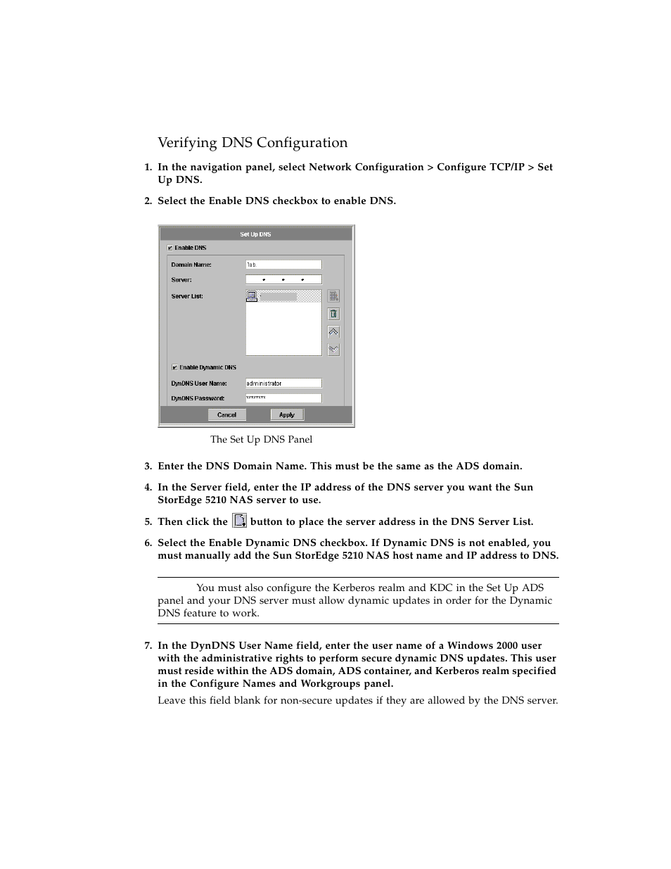 Figure 5-9, Verifying dns configuration | Sun Microsystems Sun StorEdge 5210 NAS User Manual | Page 60 / 100