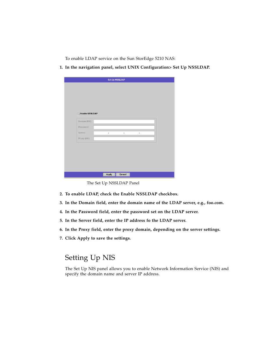 Setting up nis, Figure 6-1 | Sun Microsystems Sun StorEdge 5210 NAS User Manual | Page 64 / 100