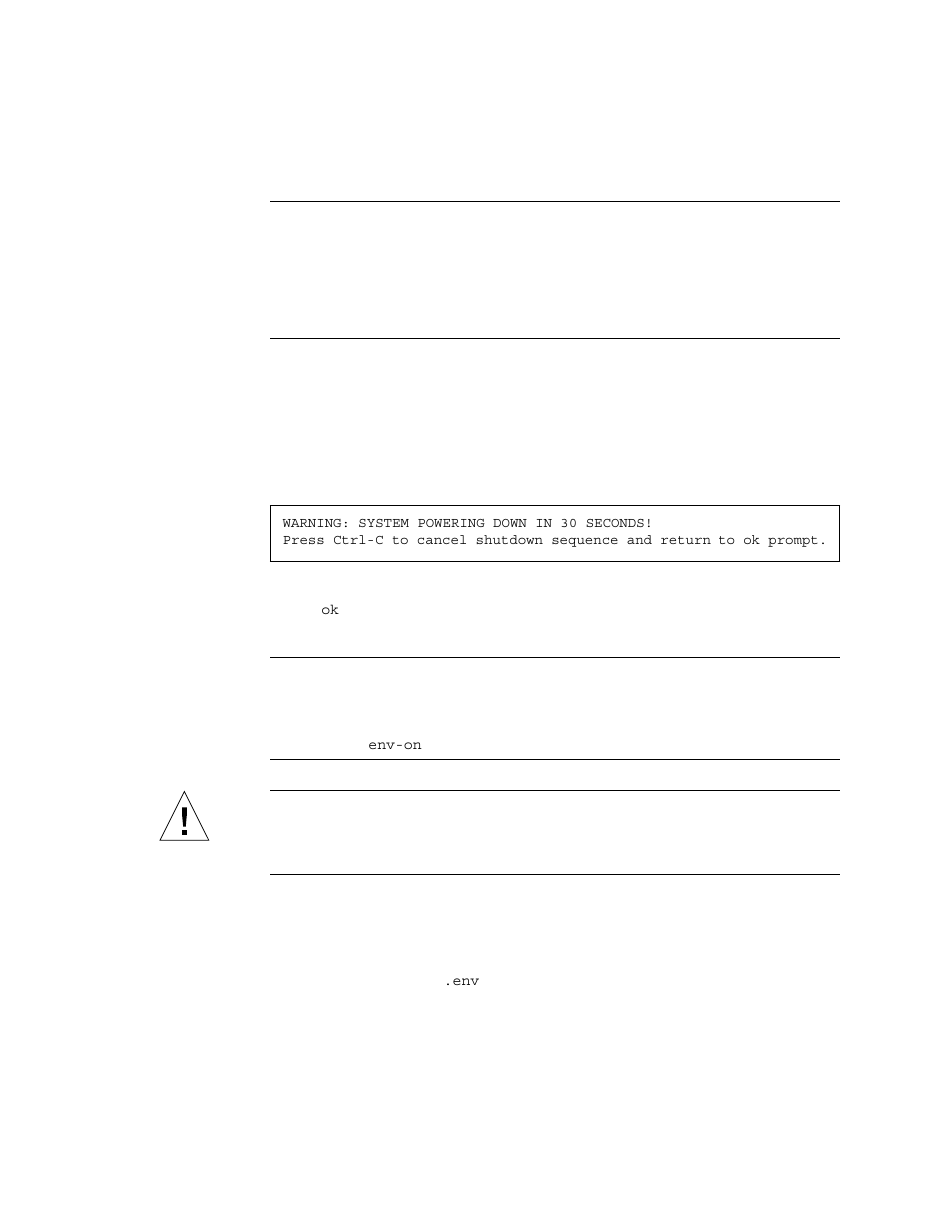 Automatic system shutdown, Openboot environmental status information | Sun Microsystems Sun Fire V490 User Manual | Page 81 / 274