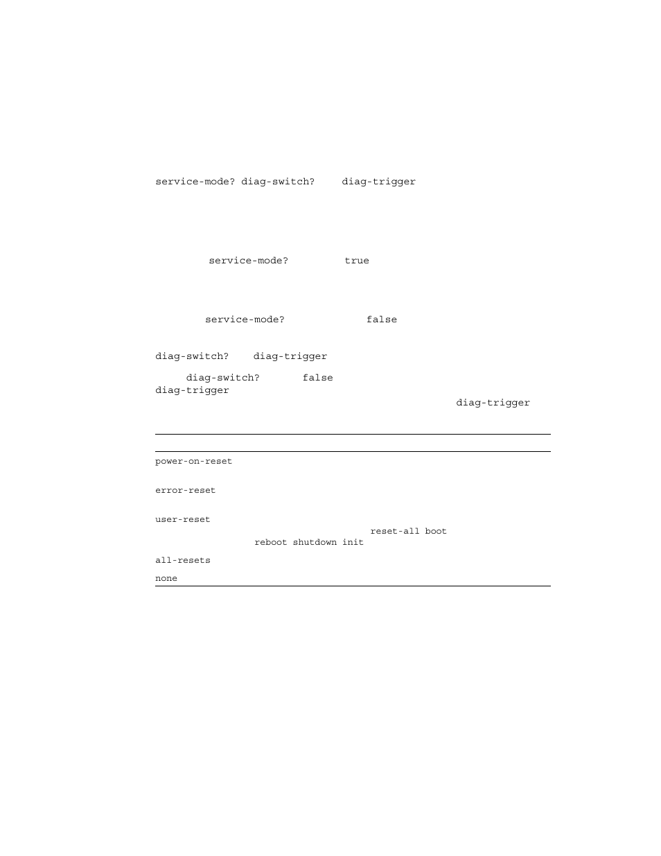 Reset scenarios | Sun Microsystems Sun Fire V490 User Manual | Page 86 / 274