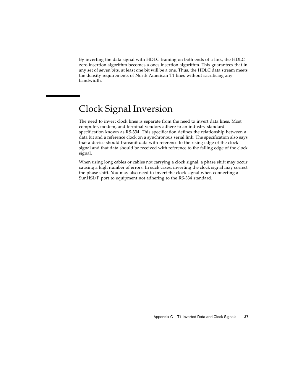 Clock signal inversion | Sun Microsystems Sun PCI High Speed Quad Port Serial Interface Adapter 819-1207-11 User Manual | Page 57 / 64