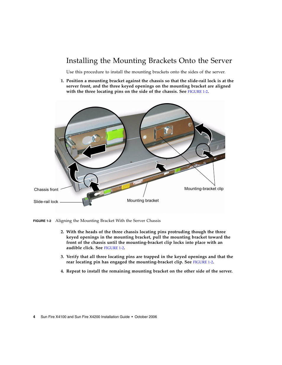 Installing the mounting brackets onto the server | Sun Microsystems Sun Fire X4200 M2 User Manual | Page 12 / 50