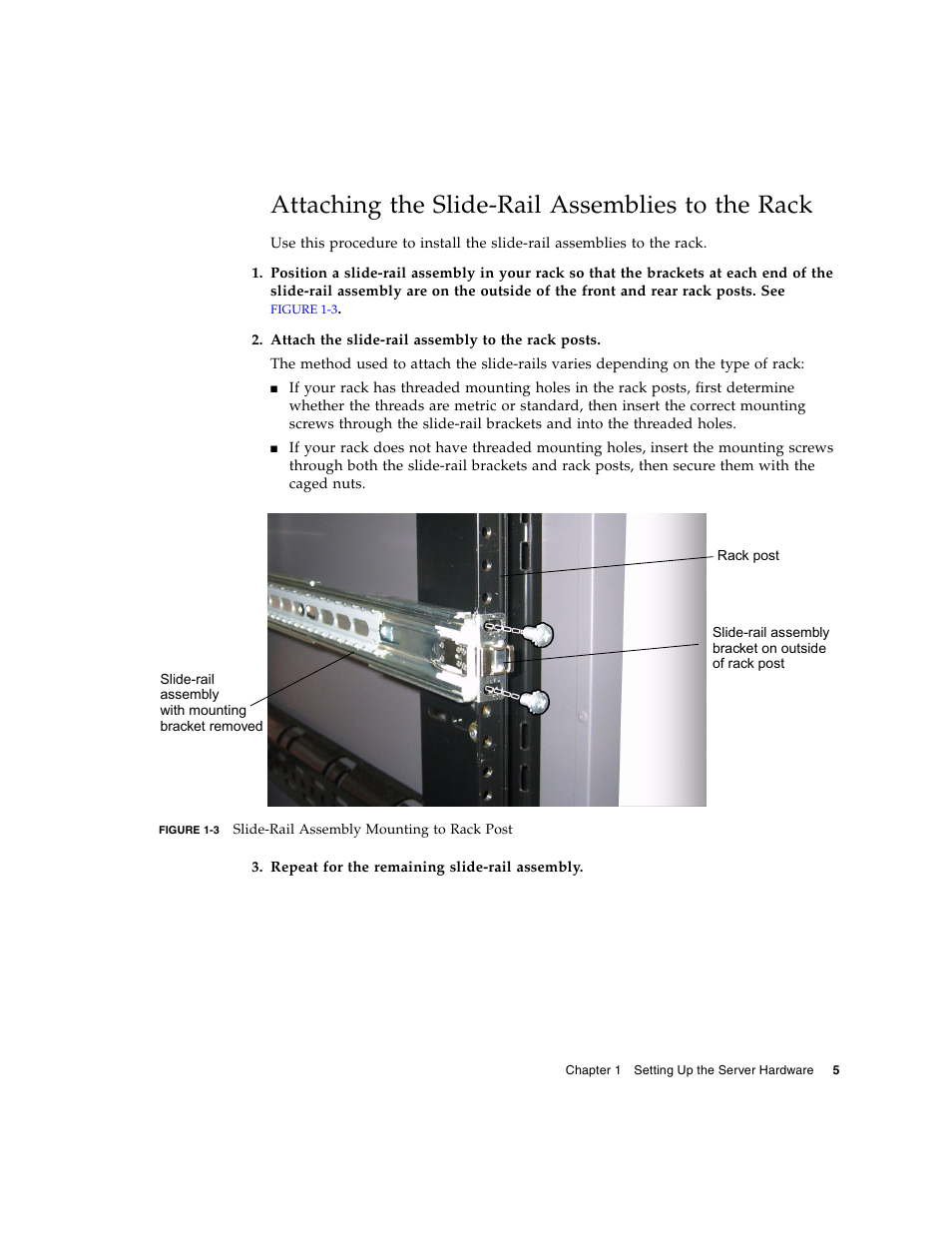 Attaching the slide-rail assemblies to the rack | Sun Microsystems Sun Fire X4200 M2 User Manual | Page 13 / 50