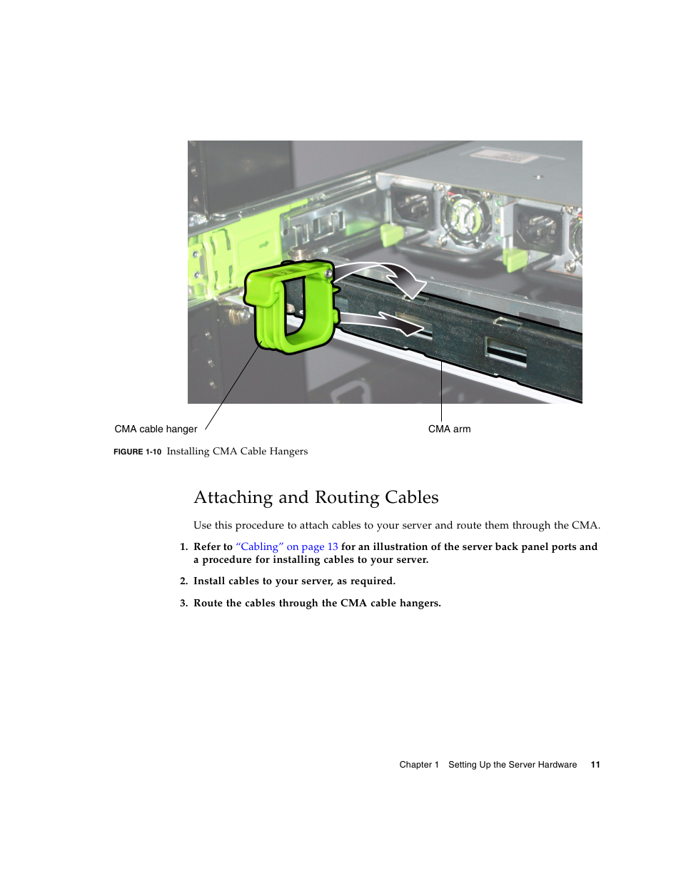 Attaching and routing cables, Figure 1-10 | Sun Microsystems Sun Fire X4200 M2 User Manual | Page 19 / 50