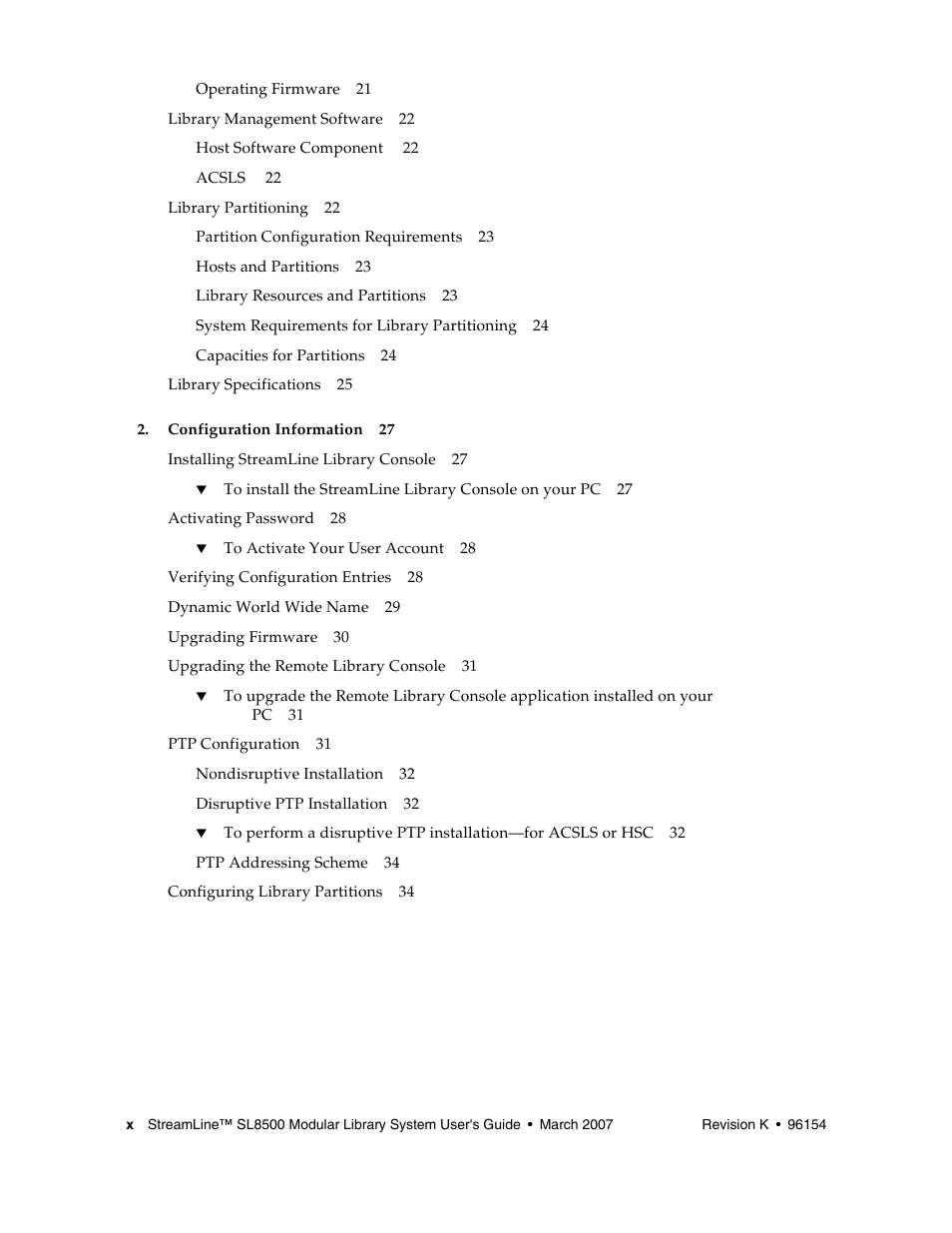 Sun Microsystems StreamLine SL8500 User Manual | Page 12 / 200