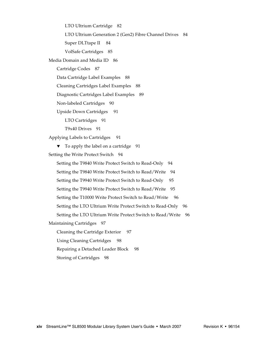 Sun Microsystems StreamLine SL8500 User Manual | Page 16 / 200