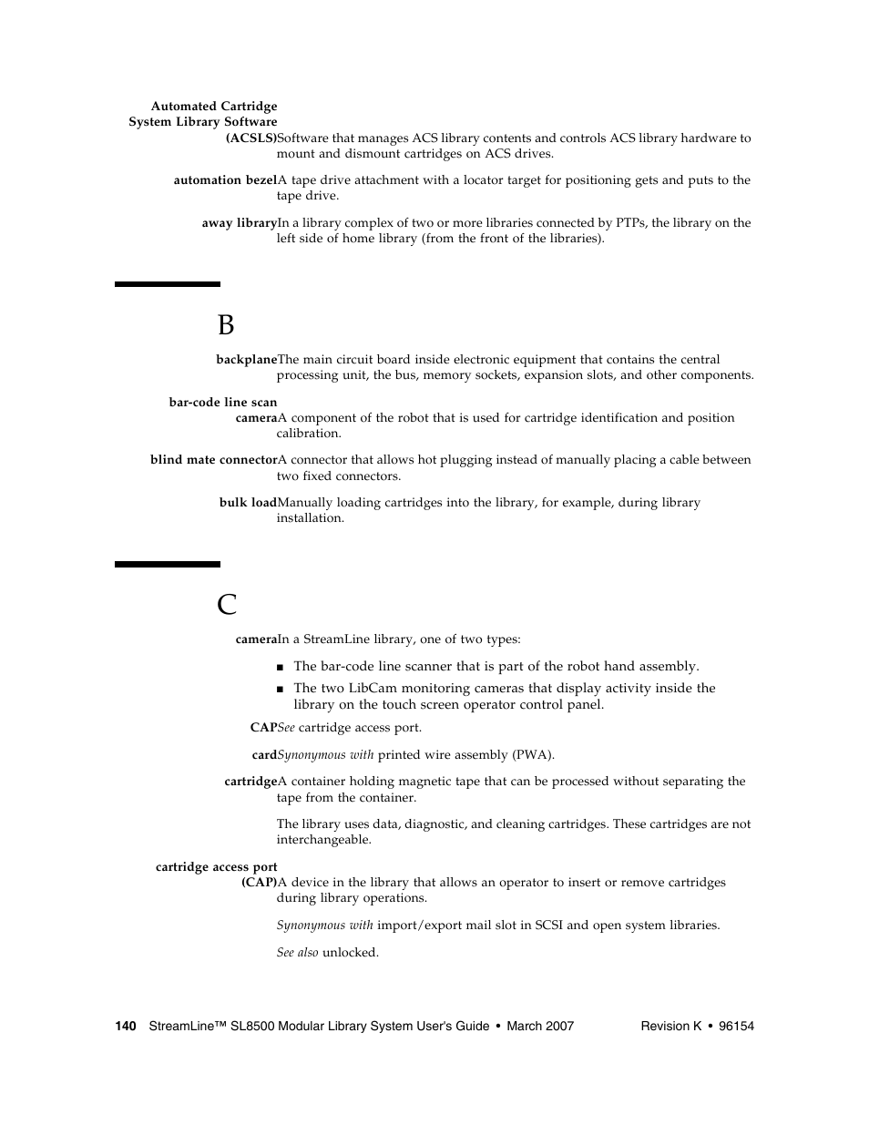 Sun Microsystems StreamLine SL8500 User Manual | Page 180 / 200