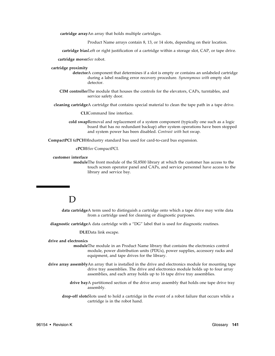 Sun Microsystems StreamLine SL8500 User Manual | Page 181 / 200