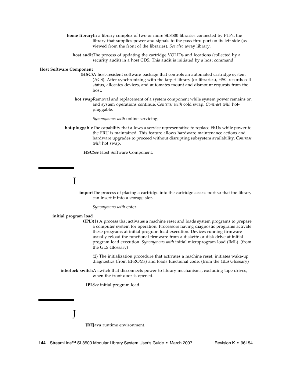 Sun Microsystems StreamLine SL8500 User Manual | Page 184 / 200