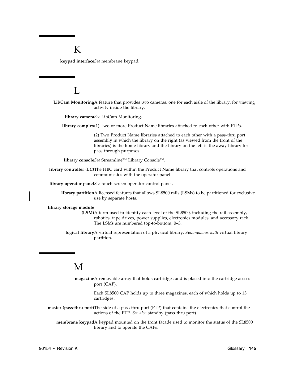 Sun Microsystems StreamLine SL8500 User Manual | Page 185 / 200