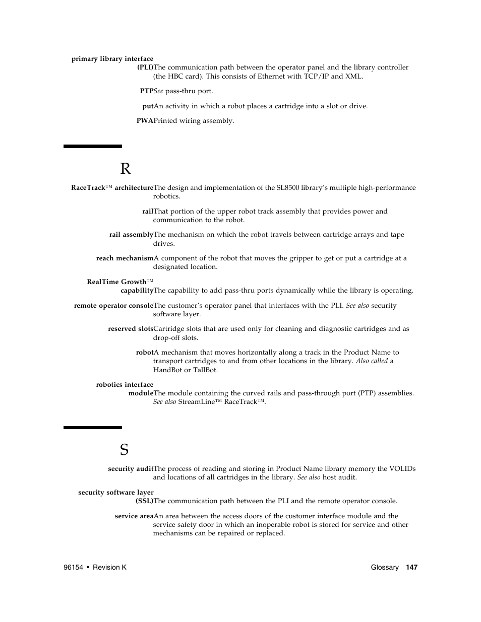 Sun Microsystems StreamLine SL8500 User Manual | Page 187 / 200