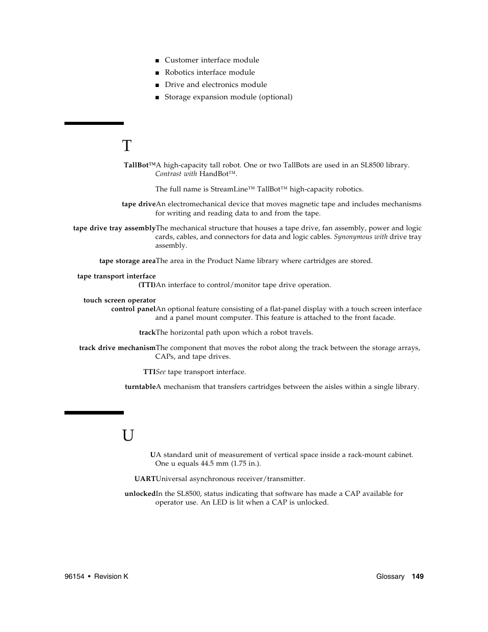 Sun Microsystems StreamLine SL8500 User Manual | Page 189 / 200