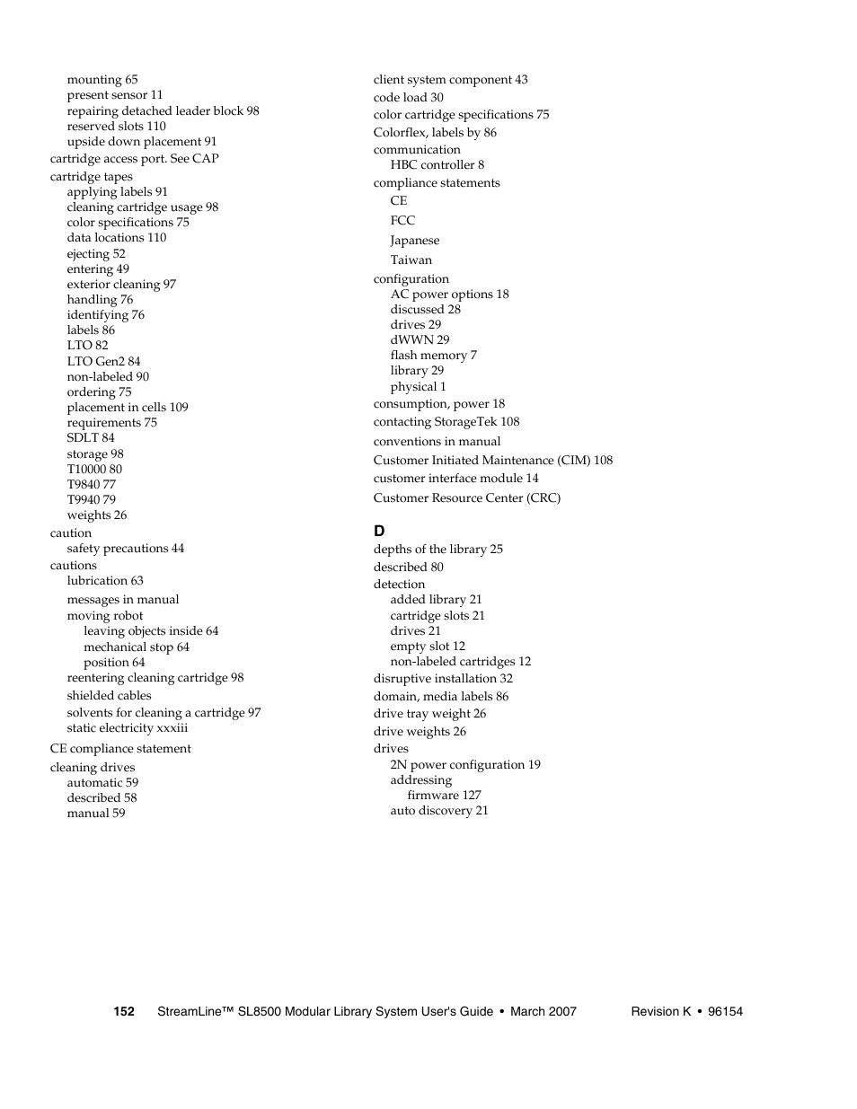 Xxii, Xxvii, Xxviii | Xxiii | Sun Microsystems StreamLine SL8500 User Manual | Page 192 / 200