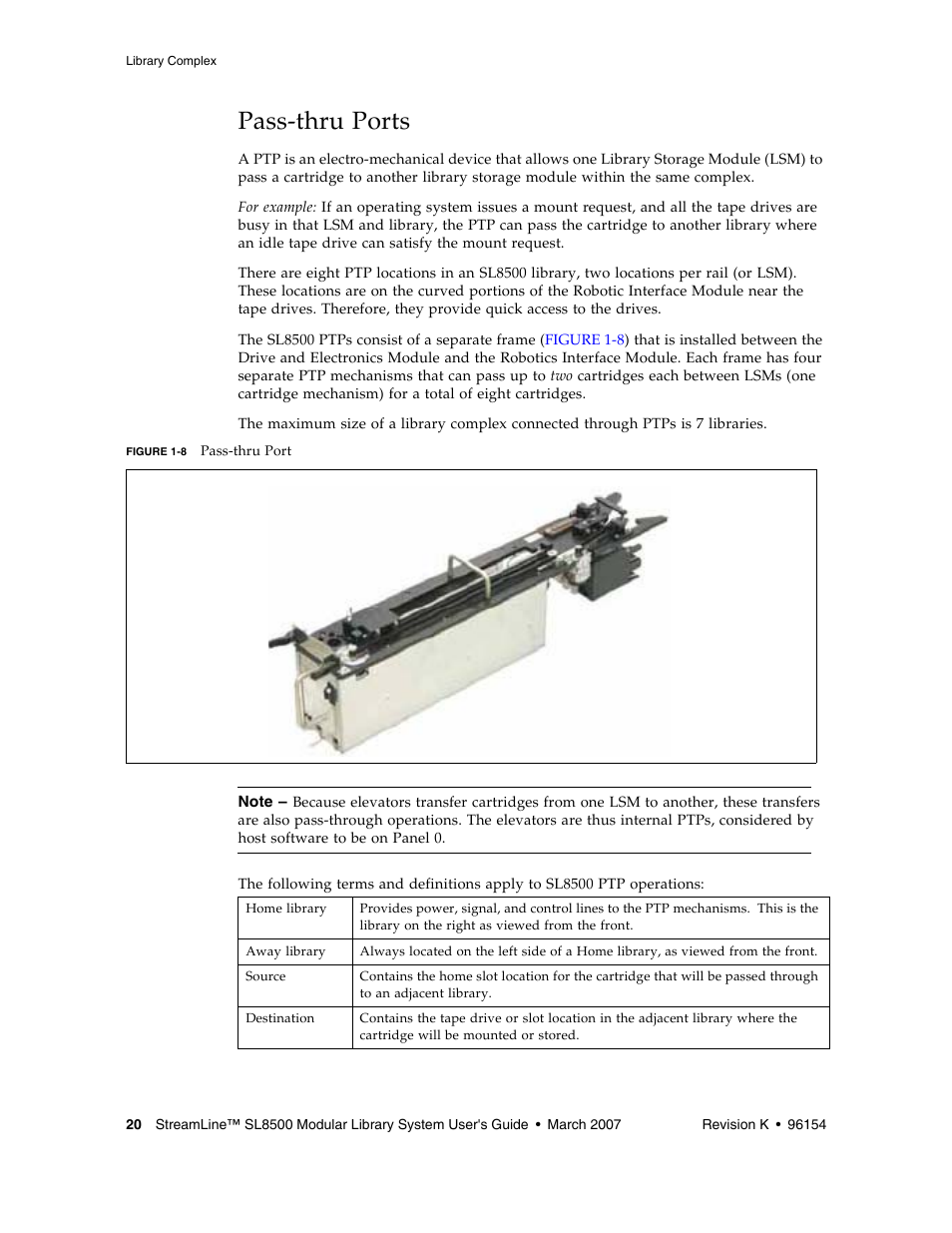 Pass-thru ports, Figure 1-8 | Sun Microsystems StreamLine SL8500 User Manual | Page 60 / 200