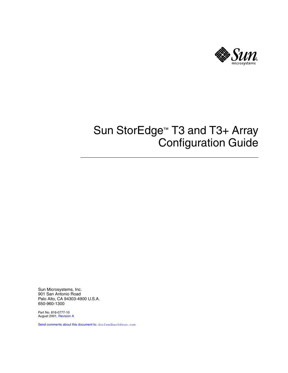 Sun Microsystems Sun StorEdge T3 User Manual | 88 pages